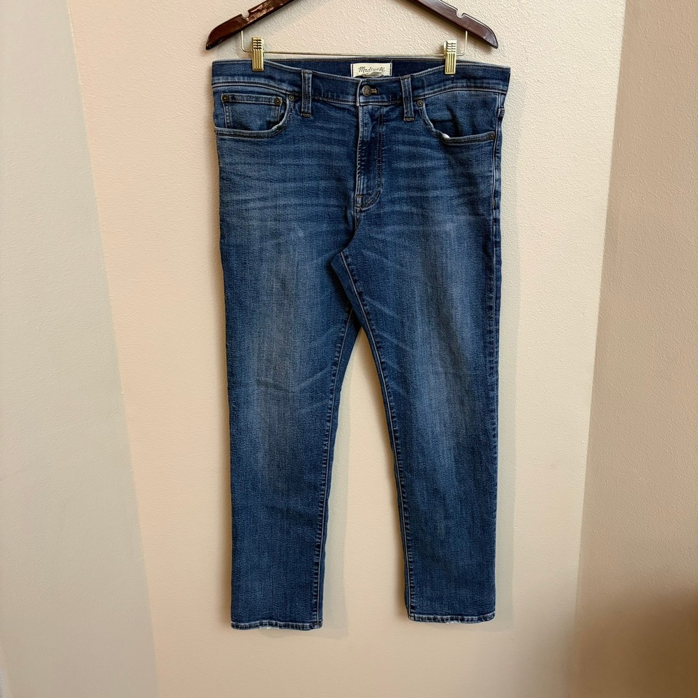 Madewell Straight Leg Jeans Mens 35x32 Blue Coolmax Medium Wash Denim Hipster